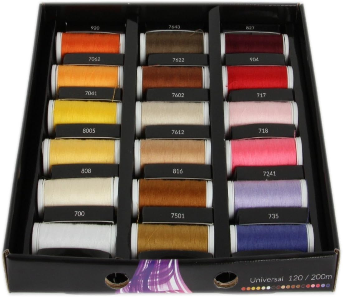 Ackermann Sewing Thread Box, Polyester, Black, 23 x 20 x 7.5 cm 23 x 20 x 7.5 cm Black
