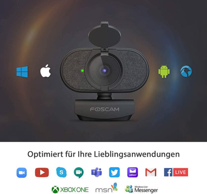 FOSCAM W81 webcam 8 MP 3840 x 2160 pixels USB Noir