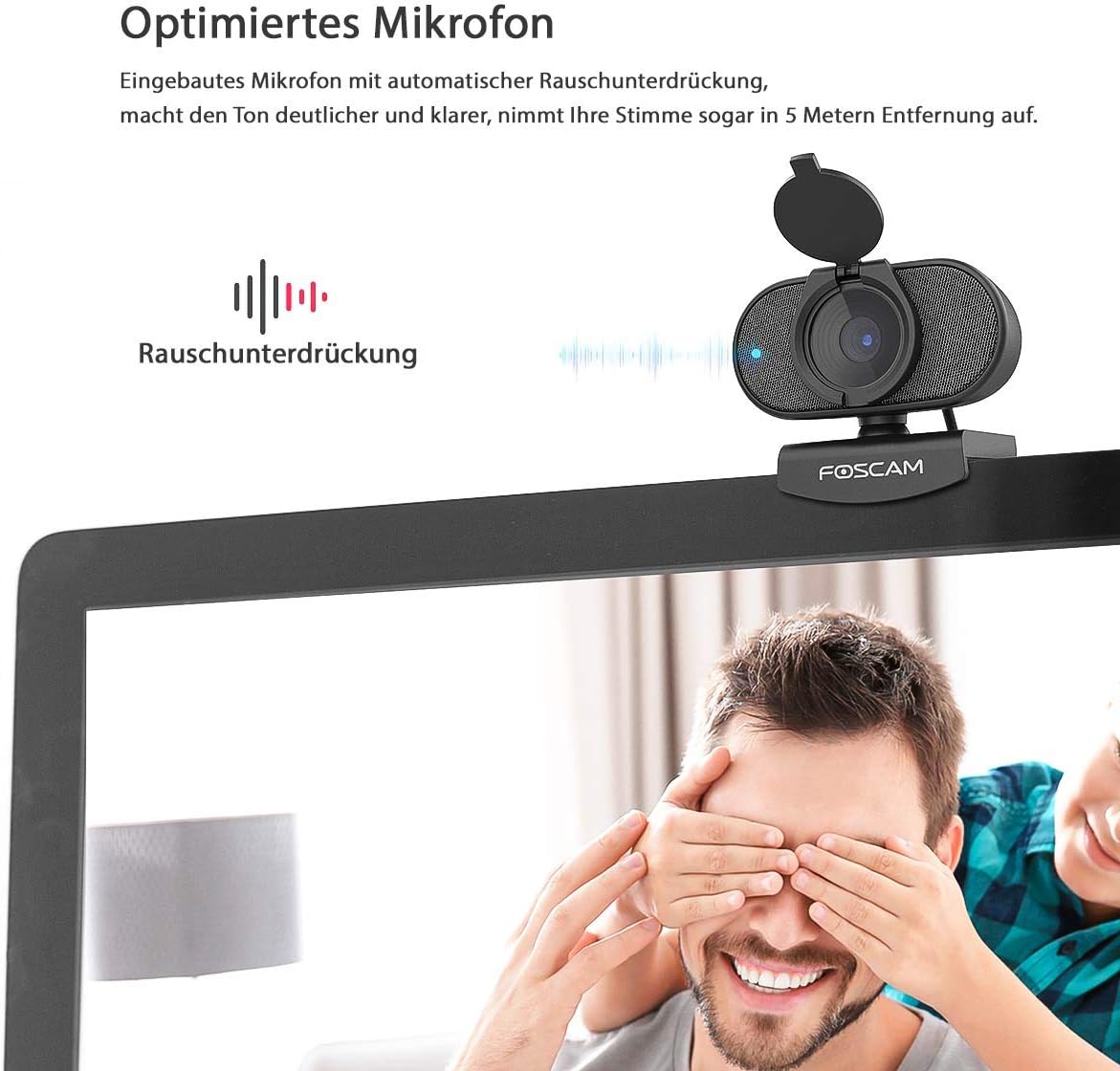FOSCAM W81 webcam 8 MP 3840 x 2160 pixels USB Noir
