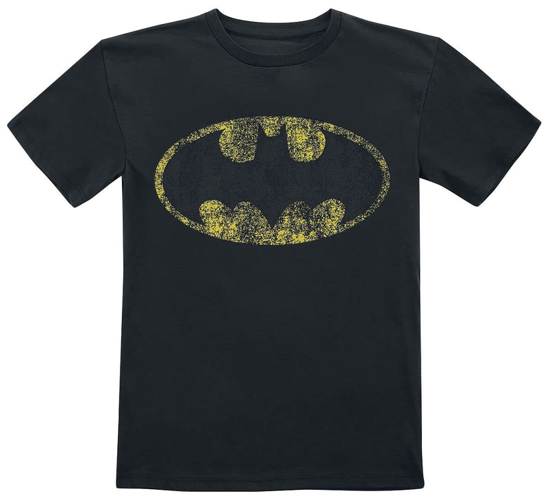 BATMAN Unisex T-Shirt Black 152, 100% Cotton,