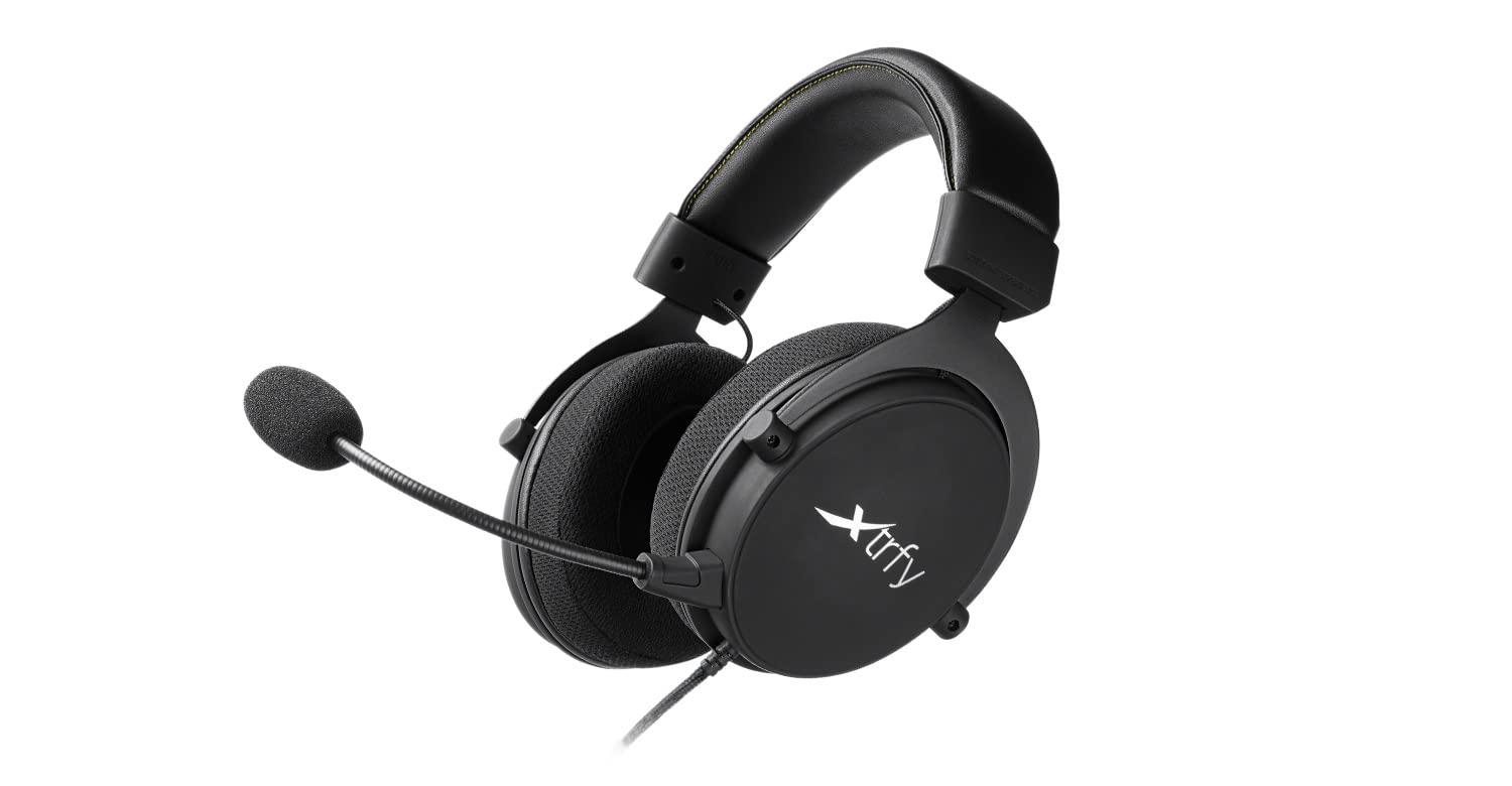 Xtrfy H2 Pro Gaming Headset, XG-H2, Optimised For Esports, 53MM Drivers, Extra Large Memory Foam Cushions, PU Leather, Extra Large Over-Ear Cups, Compatible With Multiple Platforms, Closed Headphones
