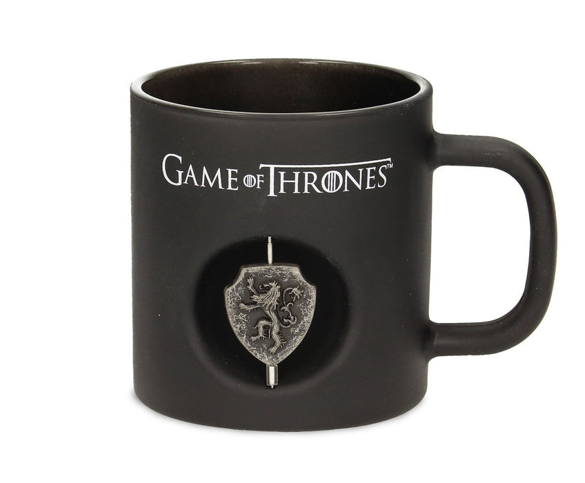 SD Toys – Mug Game of Thrones – Lannister Verre Noir Logo rotatif – 8436546897545