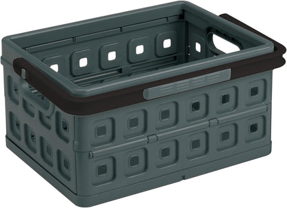 Sunware Square Folding Box with Handle, Anthracite/Black, One Size