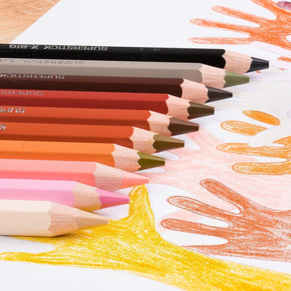 JOLLY X-Big Skin Colour Set | 10 Colours | Thick Colouring Pencils | School 1st Class | Colouring Pencils for Children | Pencils | Shatterproof | Jumbo Size | Colour-Intensive 1 stück (1er Pack) Kbd-sd2lulk