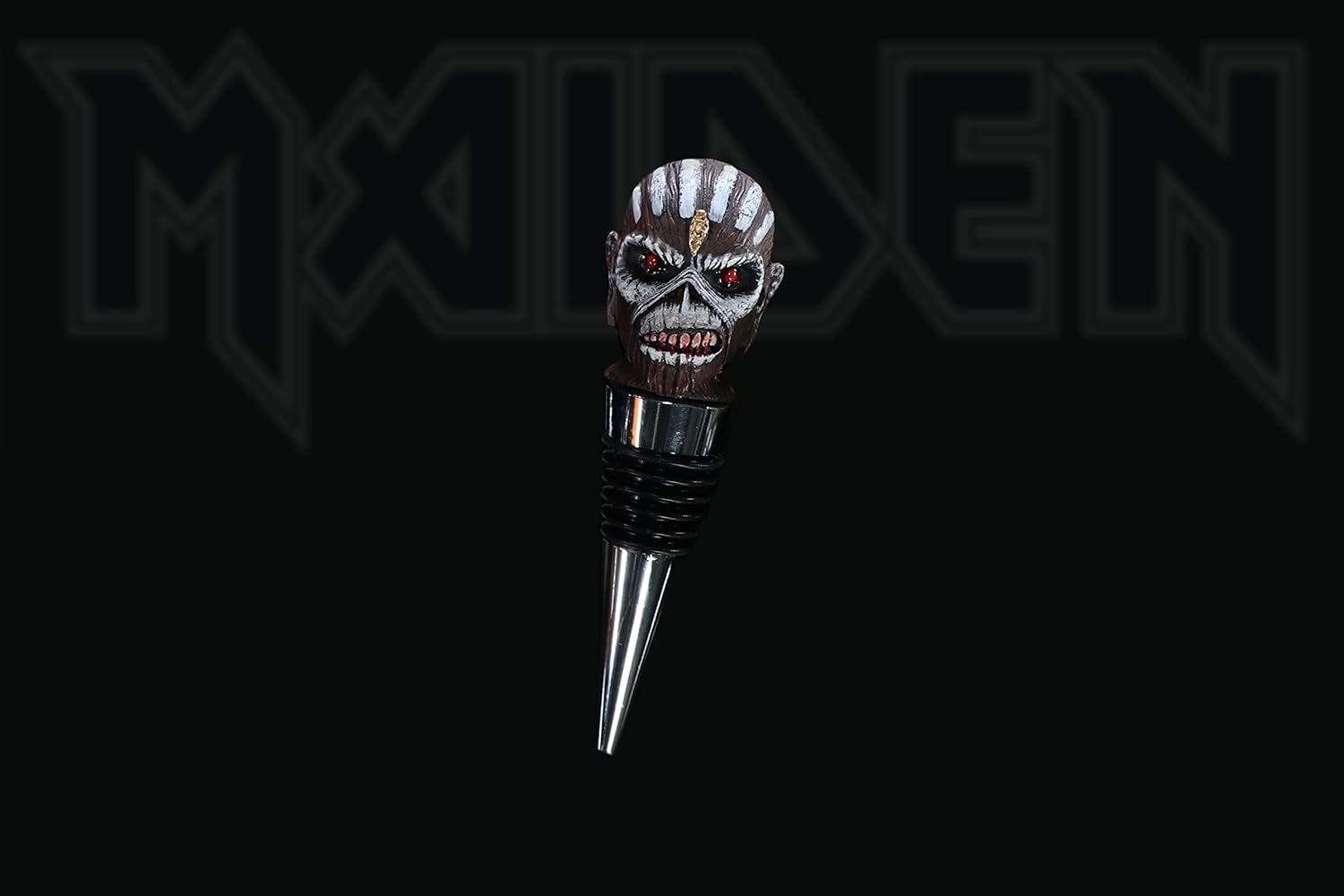 Nemesis Now Officially Licensed Iron Maiden Book of Souls Bottle Stopper, Silver, 10cm