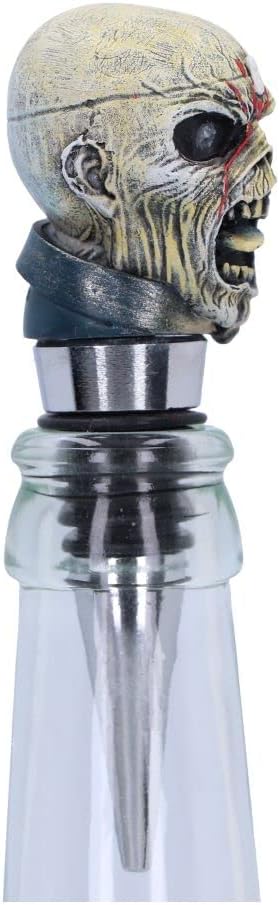 Nemesis Now Officially Licensed Iron Maiden Piece of Mind Bottle Stopper, Silver, 10cm