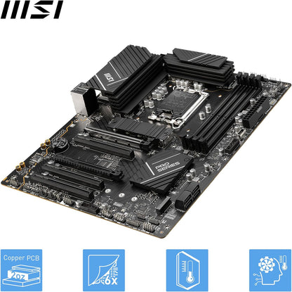 MSI PRO B760-P DDR4 II Motherboard, ATX - Supports Intel 12th & 13th Gen Core Processors, LGA 1700 - DDR4 Memory Boost 5333+MHz/OC, PCIe 4.0 x16 Slots, M.2 Gen4 Slots, 2.5G LAN