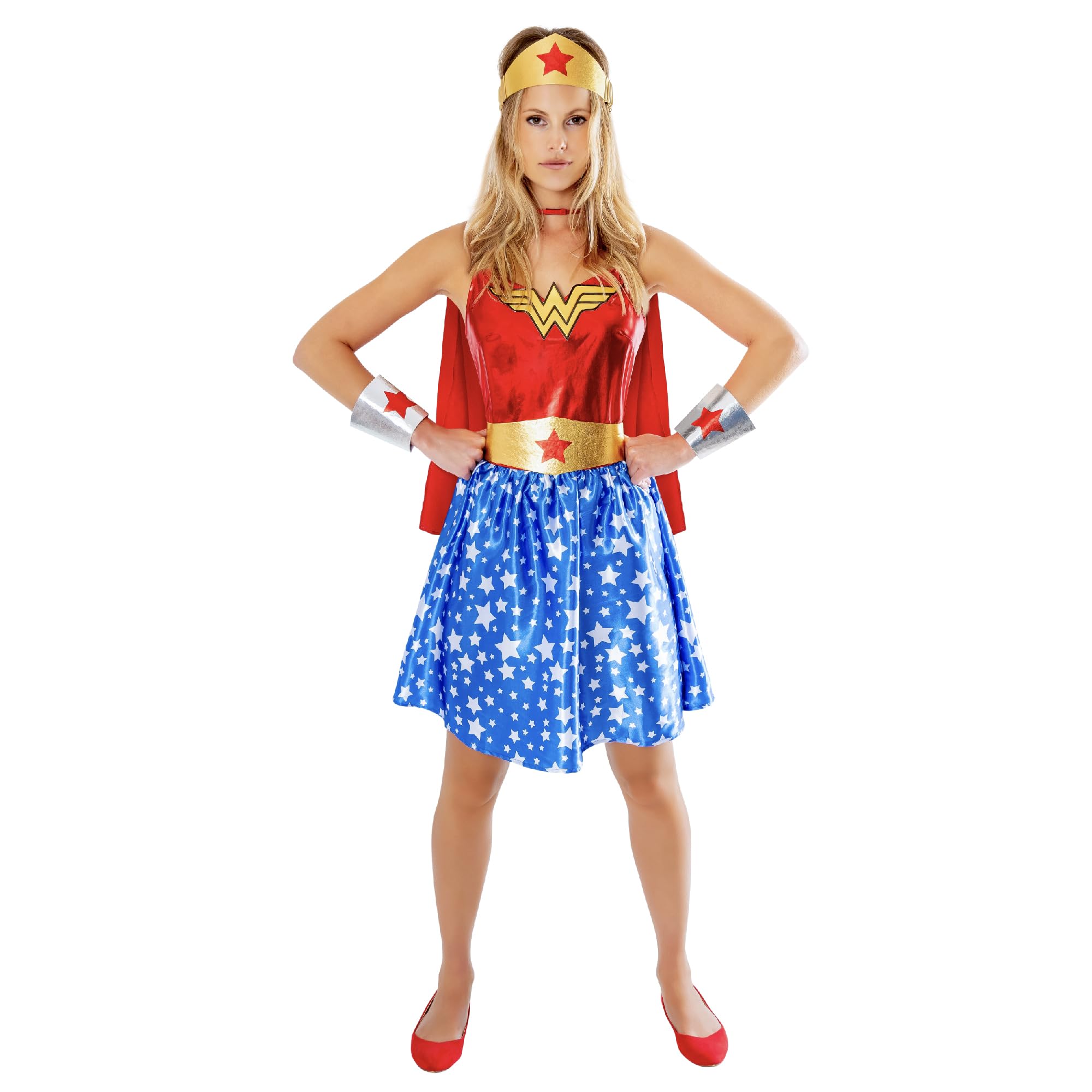 Rubie's 1000701L Wonderwoman Erwachsenenkostüm für Damen, mehrfarbig, Größe 44-46