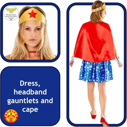 Rubie's 1000701M Wonderwoman Erwachsenenkostüm für Damen, mehrfarbig, Größe 42-44