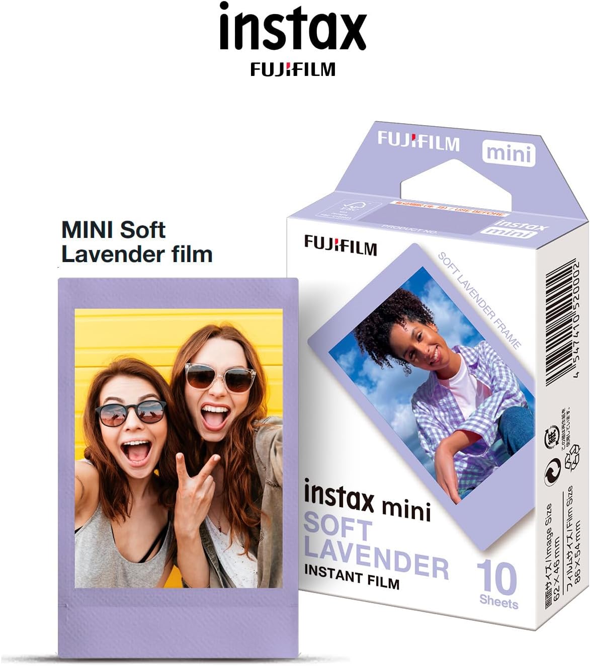 instax instant mini film 10 shot pack, Soft Lavender
