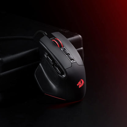 Redragon M806 Bullseye Gaming Mouse, 7 Programmable Buttons Wired RGB Gamer Mouse w/Ergonomic Natural Grip Build, Software Supports DIY Keybinds & Backlit