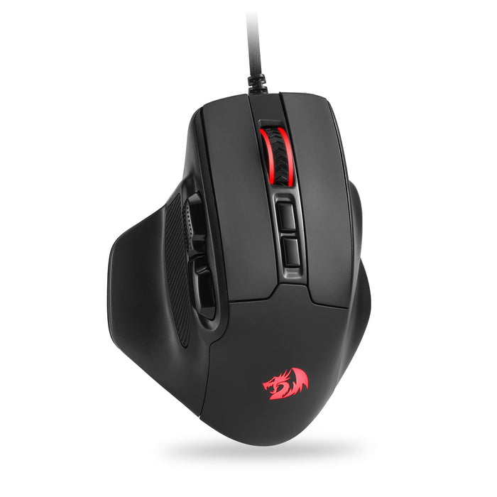 Redragon M806 Bullseye Gaming Mouse, 7 Programmable Buttons Wired RGB Gamer Mouse w/Ergonomic Natural Grip Build, Software Supports DIY Keybinds & Backlit