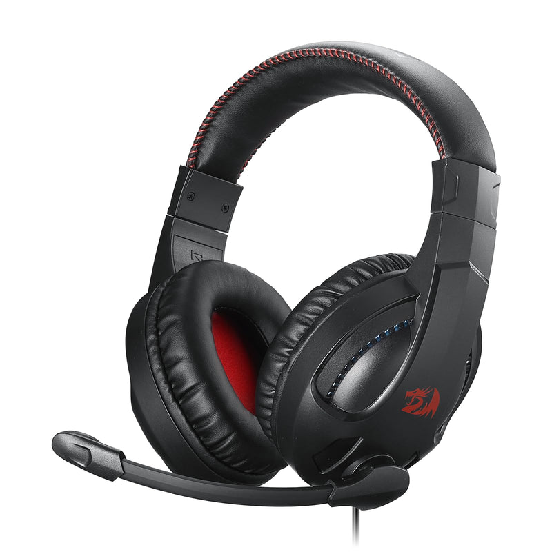 Redragon H211 RGB Wired Gaming Headset, 7.1 Surround Sound, Memory Foam Ear Pads, leggero Over-Ear Headset con microfono, cuffie multi-piattaforma, funziona con PC, Xbox Series, NS - Nero, Redragon H211 Cronus Black Wired Gaming Headset, Stereo Surround S