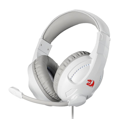 Redragon H211 Cronus Black Wired Gaming Headset, Stereo Surround Sound, Noise-Canceling Microphone, Dynamic RGB Backlight, 40 mm Drivers, Over-Ear Headphones Works for PC/PS5/XBOX/NS White