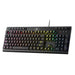Redragon K513 RGB Membrane Gaming Keyboard, Standard 104 Keys Linear Mechanical-Feel Keyboard w/ 5 Extra On-Board Macro G Keys, Dedicated Media Control, Aluminum Top Case Black