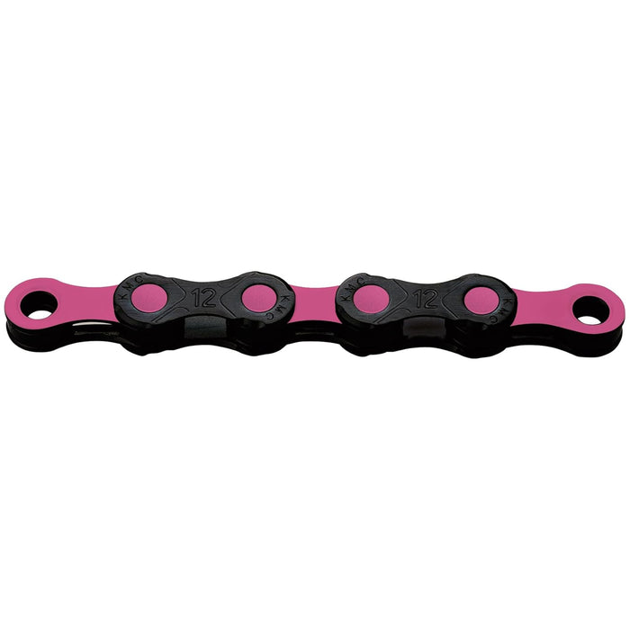 KMC DLC12 12 Speed Chain, 126 Links, Black/Pink