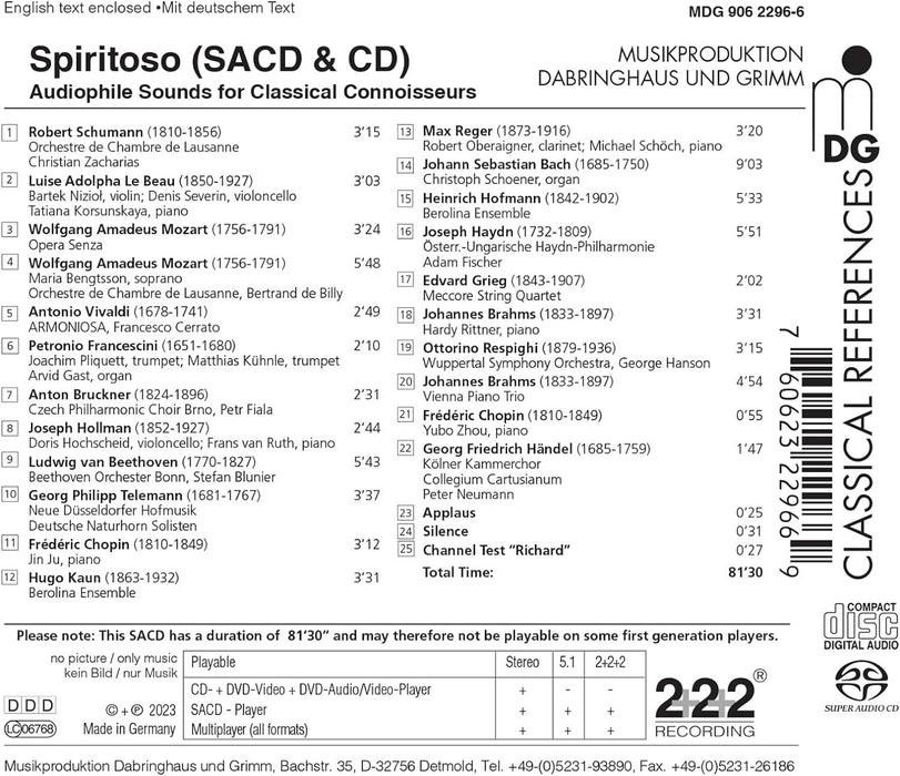 Spiritoso: Audiophile Sounds for Classical Connoisseurs