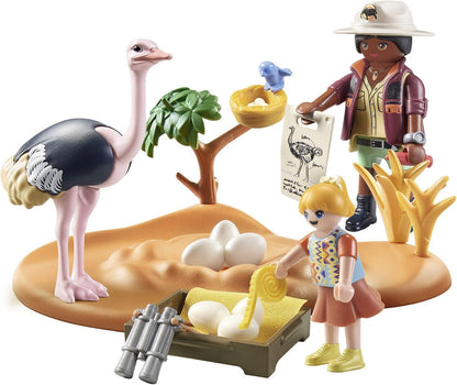 Playmobil 71296 Wiltopia Ostrich Nest, Safari experience with Animal Learning Effect, Educational Toy made of Sustainable material, Fun Imaginative Role-Play, PlaySets Suitable for Children Ages 4+