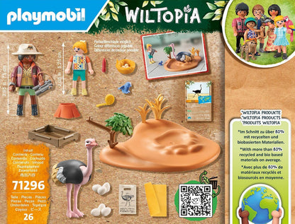 Playmobil 71296 Wiltopia Ostrich Nest, Safari experience with Animal Learning Effect, Educational Toy made of Sustainable material, Fun Imaginative Role-Play, PlaySets Suitable for Children Ages 4+