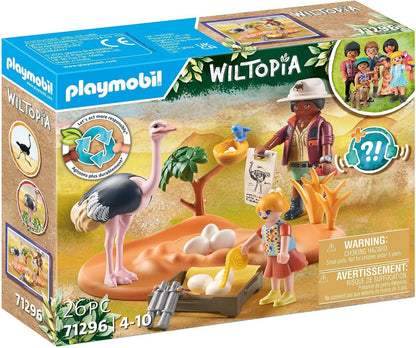 Playmobil 71296 Wiltopia Ostrich Nest, Safari experience with Animal Learning Effect, Educational Toy made of Sustainable material, Fun Imaginative Role-Play, PlaySets Suitable for Children Ages 4+