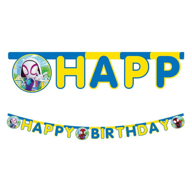 Marvel´s Spidey Happy Birthday Paper Letter Banner (6.56 ft / 2m