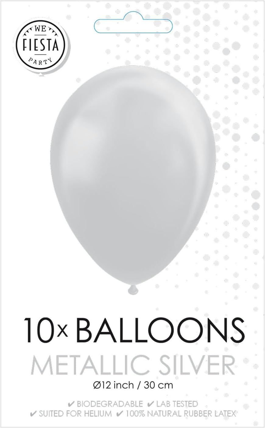 Globos - Ballonnen Metallic Zilver 30cm 10st.