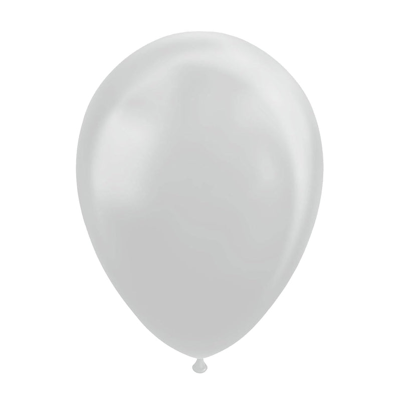 Globos - Ballonnen Metallic Zilver 30cm 10st.