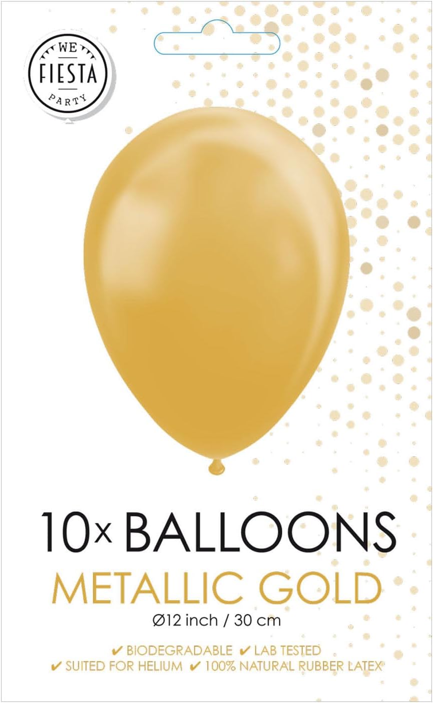Globos Ballonnen Metallic Goud 30cm, 10st.