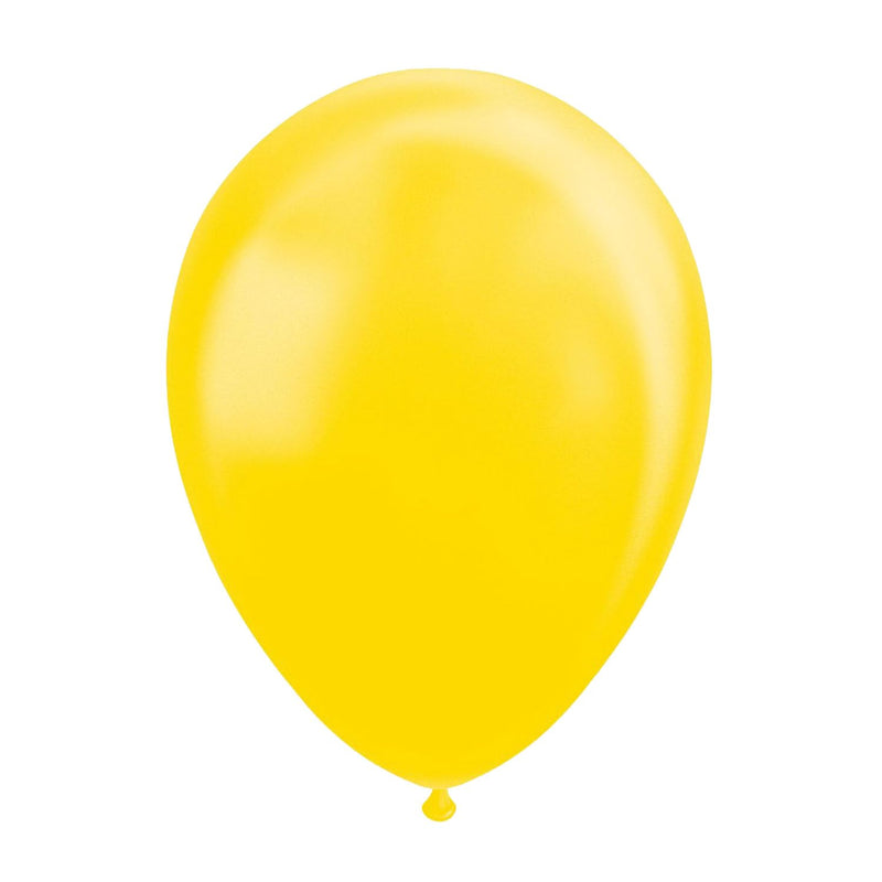 Globos Ballonnen metallic 30 cm latex geel 10 stuks