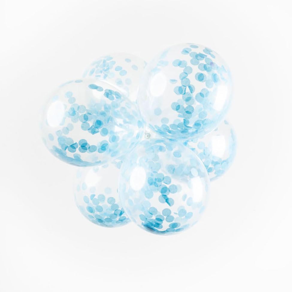 Confetti Balloons Papier Konfetti Baby Blau 30 cm, 6st.