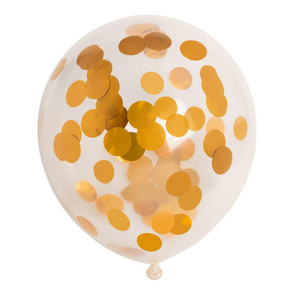 Globos Ballonnen - Confetti - Metallic Goud - 30cm - 6st.