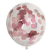 Globos - Confetti ballonnen papieren confetti metallix rose goud 6st.