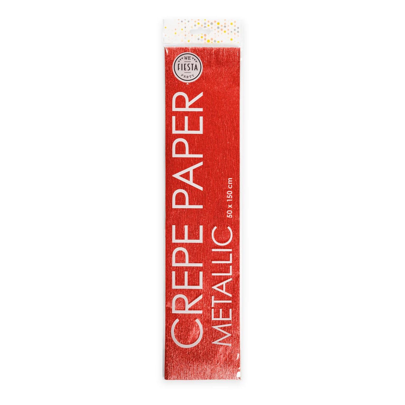 Globos Crepe paper metallic 150 x 50 cm red