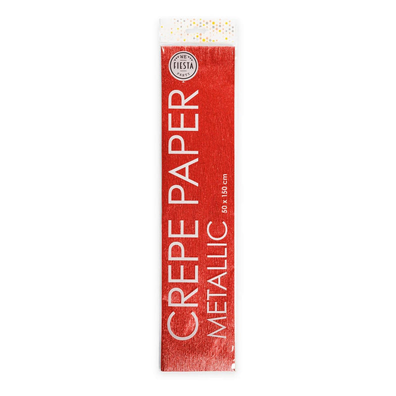 Globos Crepe paper metallic 150 x 50 cm red