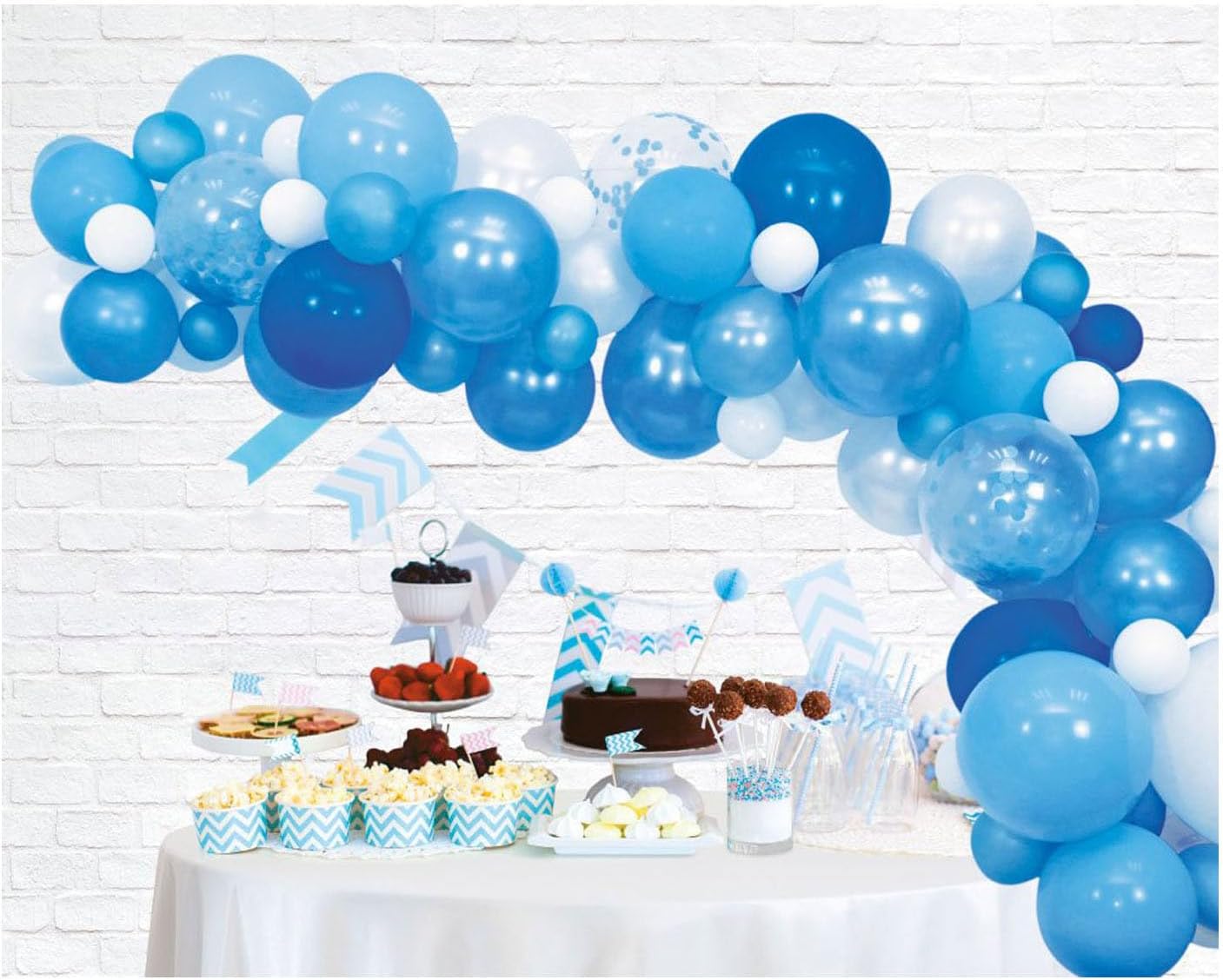 Globos Craft Set for Balloon Garland in Blue 71 Pieces Balloon Garland DIY Balloon Decoration for Birthday Carnival and Wedding Do It Yourself Craft Idea
