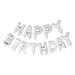 Globos Nordic Foil Balloon Happy Birthday 300 x 300 x 36 cm Silver