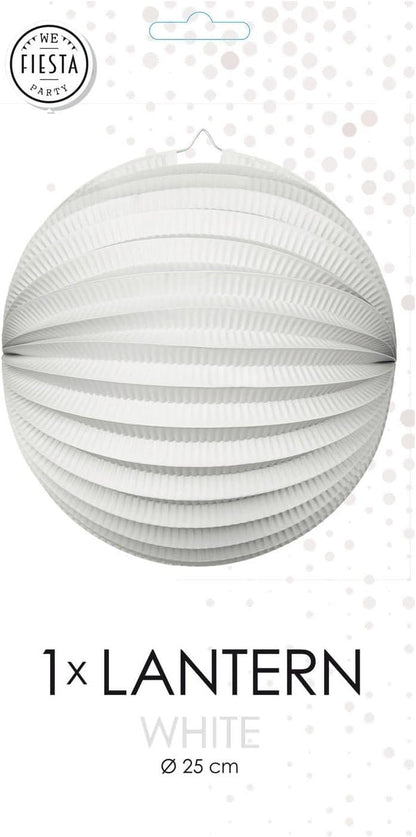Globos - Papieren Lantaarn Rond Wit 25cm