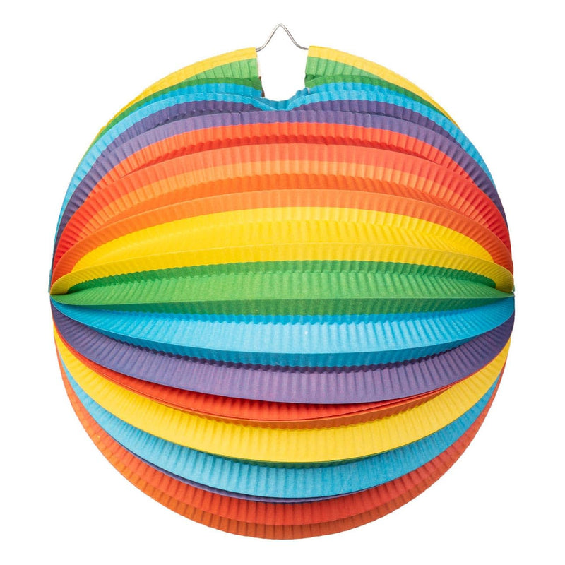 Globos - Papieren Lantaarn Rond Regenboog 25cm