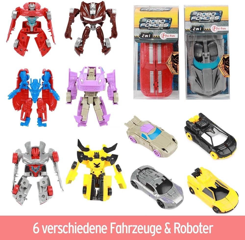 BEMIRO Roboforces Verwandlungsroboter und Rennauto - 2in1