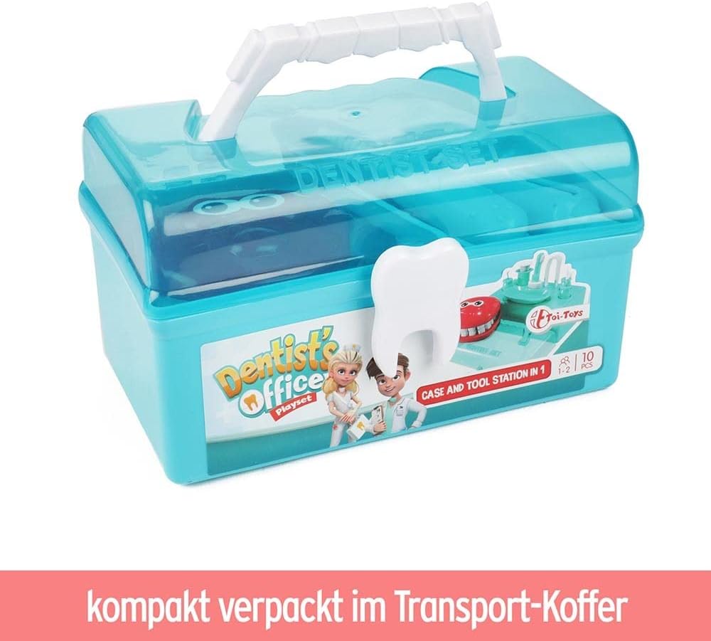 BEMIRO Dentist Toy for Children Case Set - 10 Pieces with Comfortable Case
