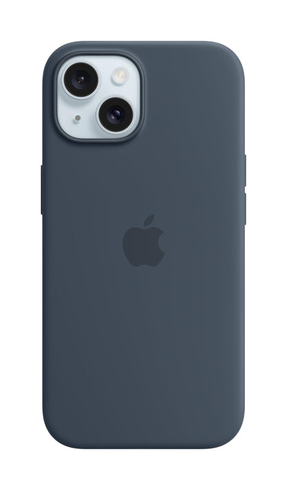Apple - Back Cover For Mobile Phone - Magsafe Compatibility - Silicone - Storm Blue - For Iphone 15