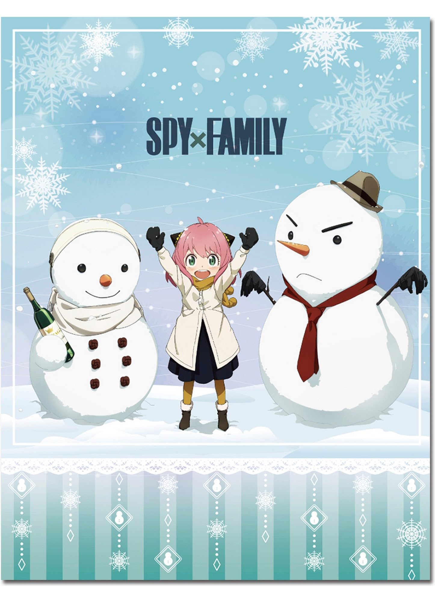 Great Eastern Entertainment Spy X Family - Snowman & Anya Forger Sublimation Throw Blanket 46" W x 60" H