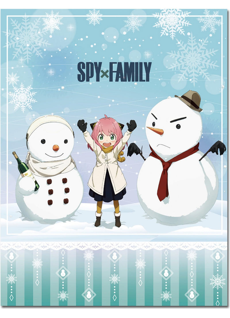Great Eastern Entertainment Spy X Family - Snowman & Anya Forger Sublimation Throw Blanket 46" W x 60" H