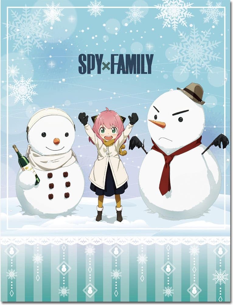 Great Eastern Entertainment Spy X Family - Snowman & Anya Forger Sublimation Throw Blanket 46" W x 60" H