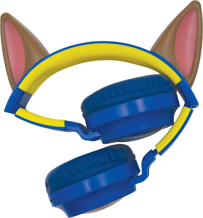 Lexibook, Paw Patrol, Auriculares 2 en 1 inalámbricos y con Cable con Orejas de persecución, Sonido Limitado a 85 dB, Efectos de luz, Plegable, Ajustable, Recargable, Azul, HPBT015PA