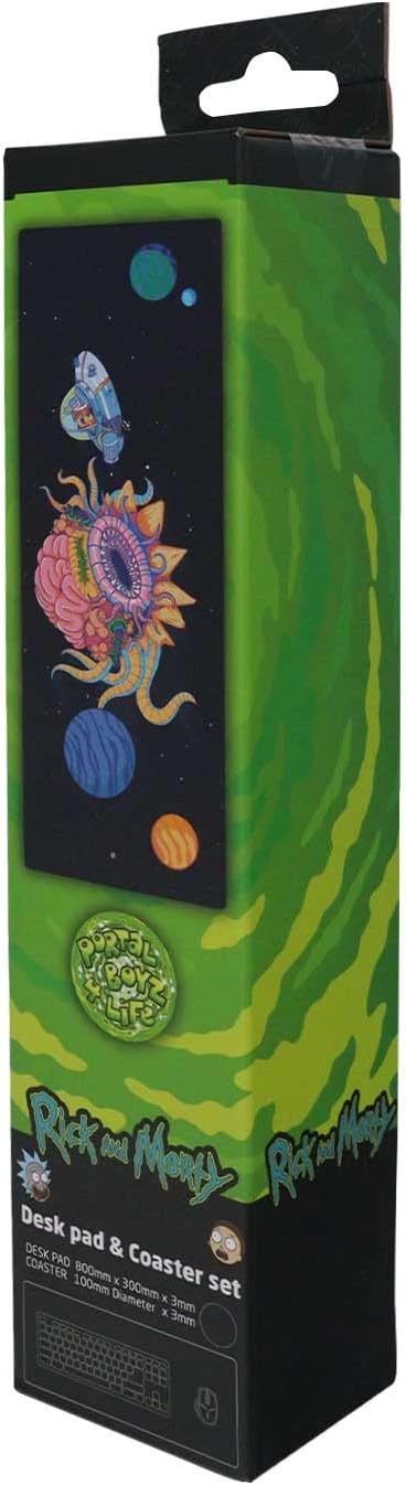 Rick & Morty Desk Pad & Coaster Set