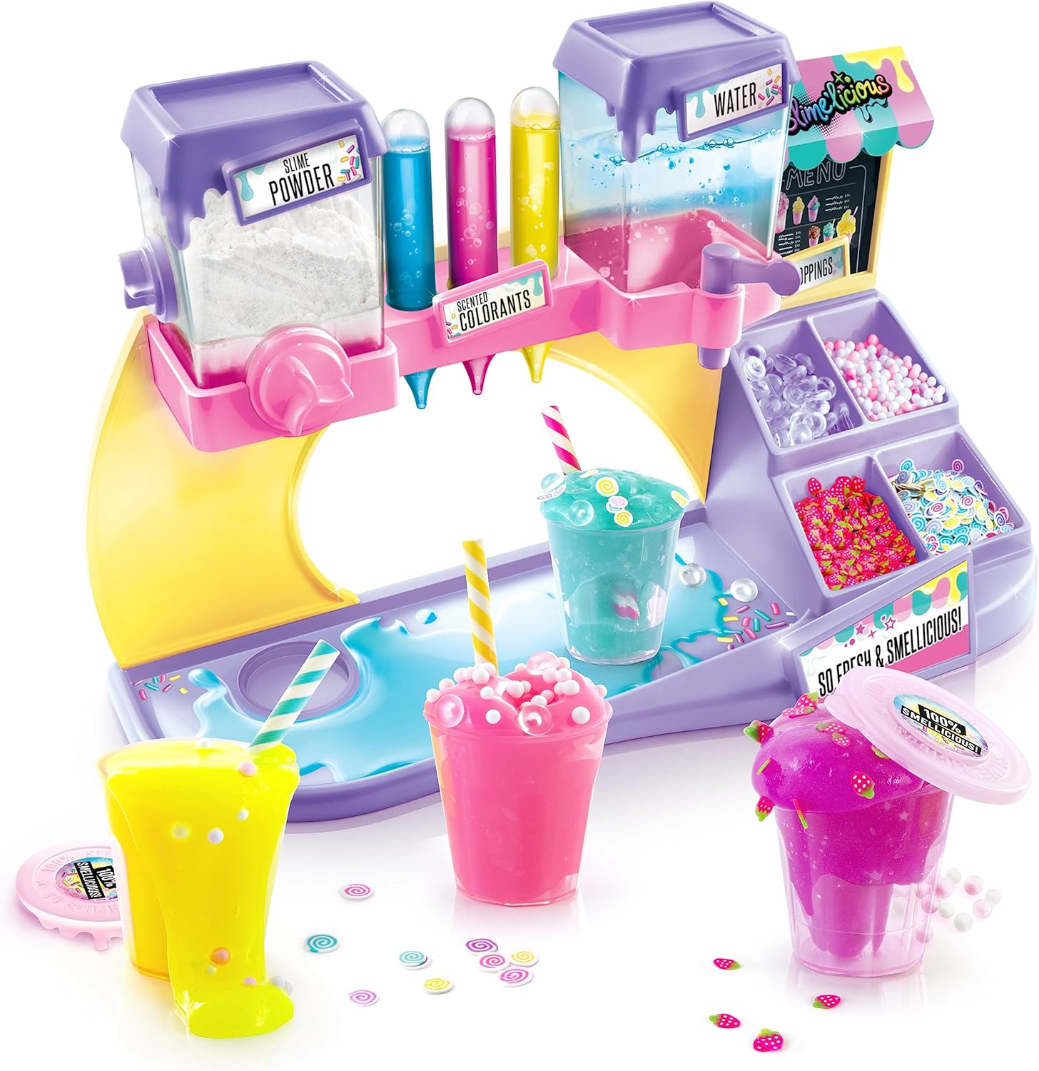 So Slime DIY Slimelicious Slime Station, Make 16 Scented Slimes, Decorations And Shakers Included, So Fresh And Smelicious, Mix Your Own Slime