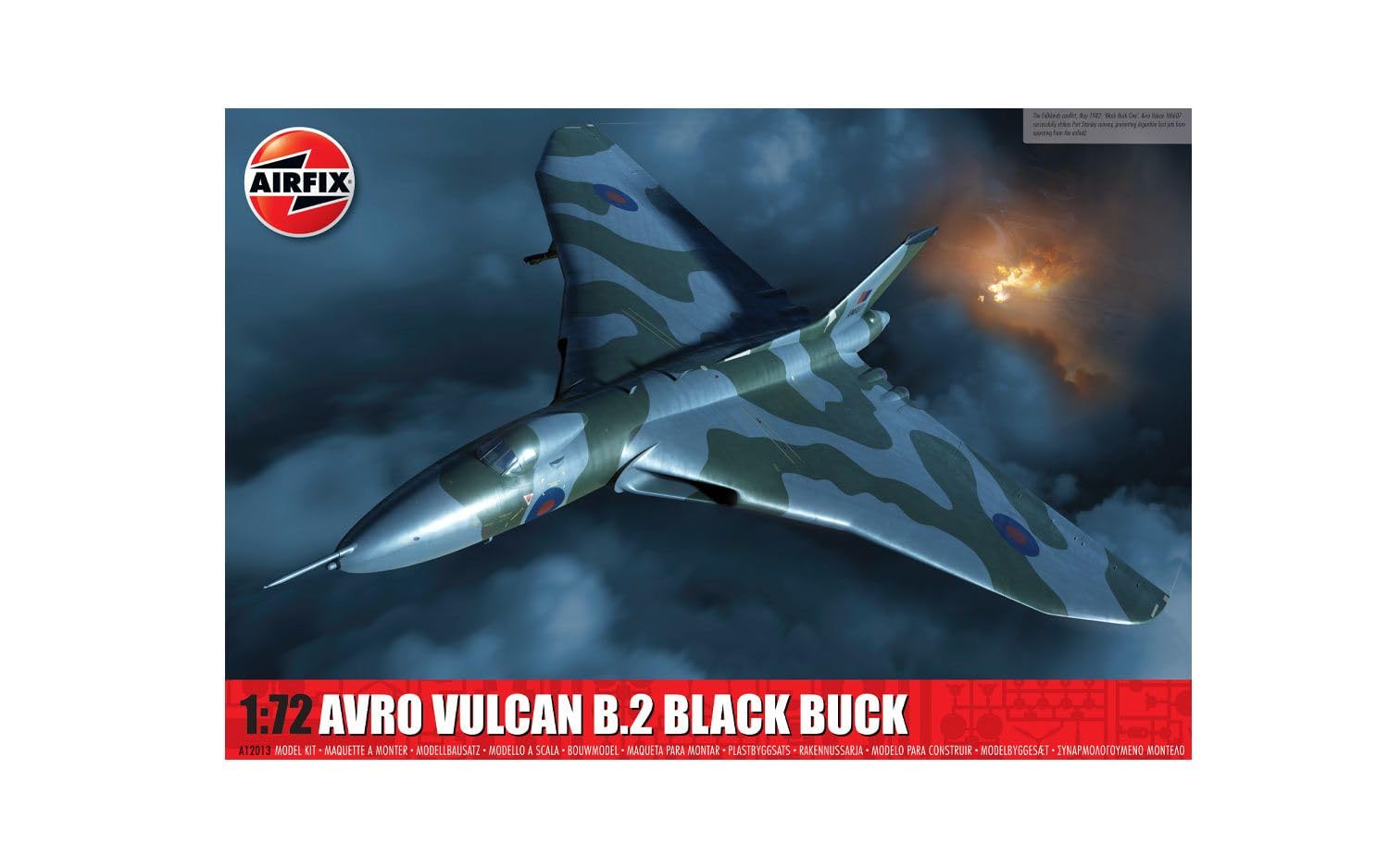 Airfix Model Set - A12013 Avro Vulcan B.2 BLACK BUCK Model Building Kit - Plastic Model Plane Kits for Adults & Children 8+, Set Includes Sprues & Decals - 1:72 Scale Model