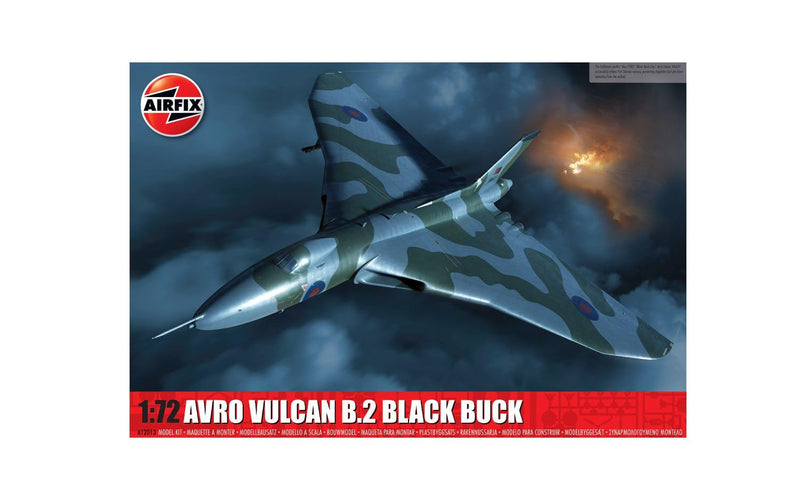 Airfix Model Set - A12013 Avro Vulcan B.2 BLACK BUCK Model Building Kit - Plastic Model Plane Kits for Adults & Children 8+, Set Includes Sprues & Decals - 1:72 Scale Model
