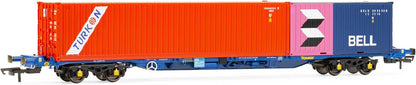 hornby hobbies limited Hornby Hobbies LTD R60224 Touax, KFA 2 Containers-Era 11 Rollwagen Modelleisenbahnwagen
